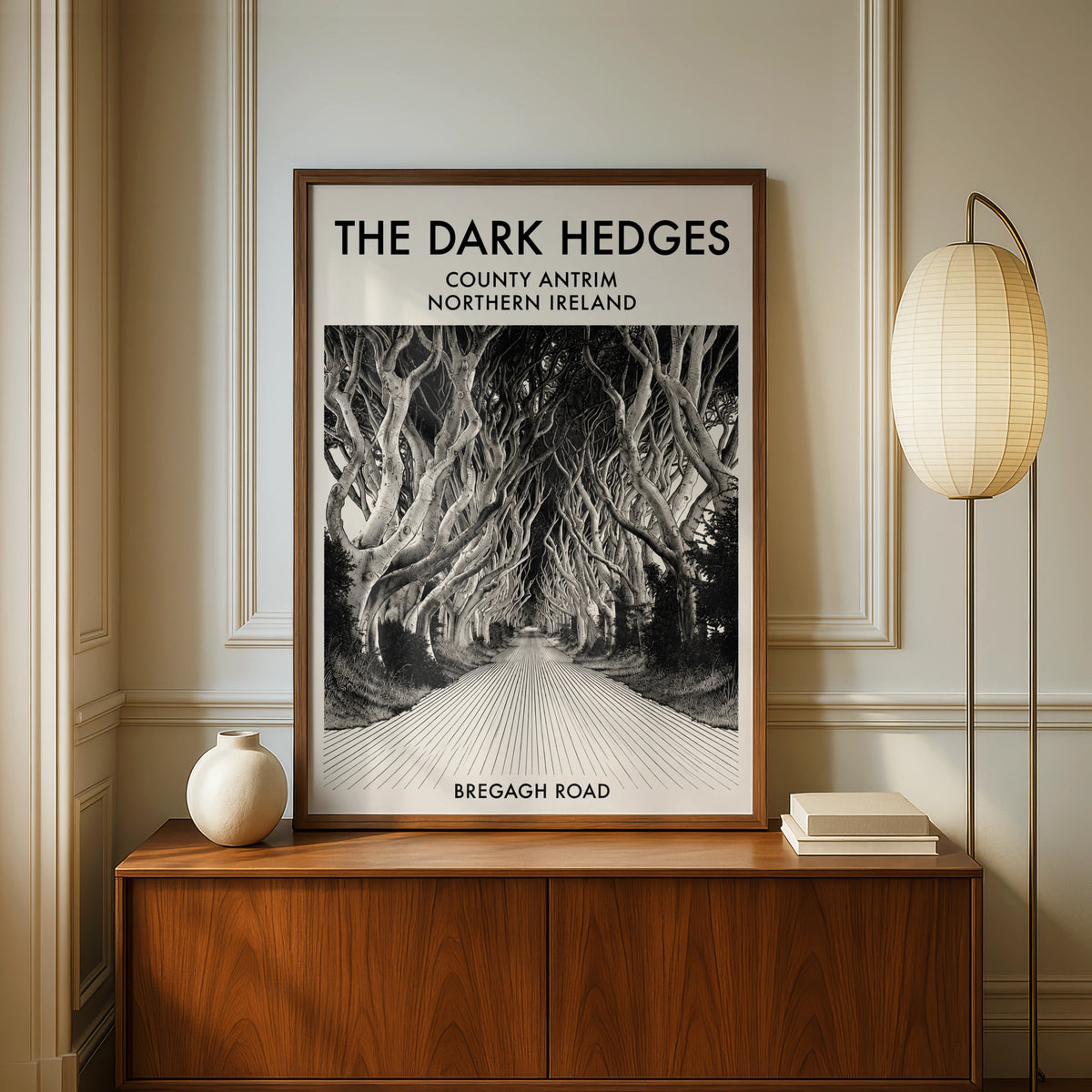 The Dark Hedges Poster, County Antrim Northern Ireland, Bregagh Road Wall Art Print