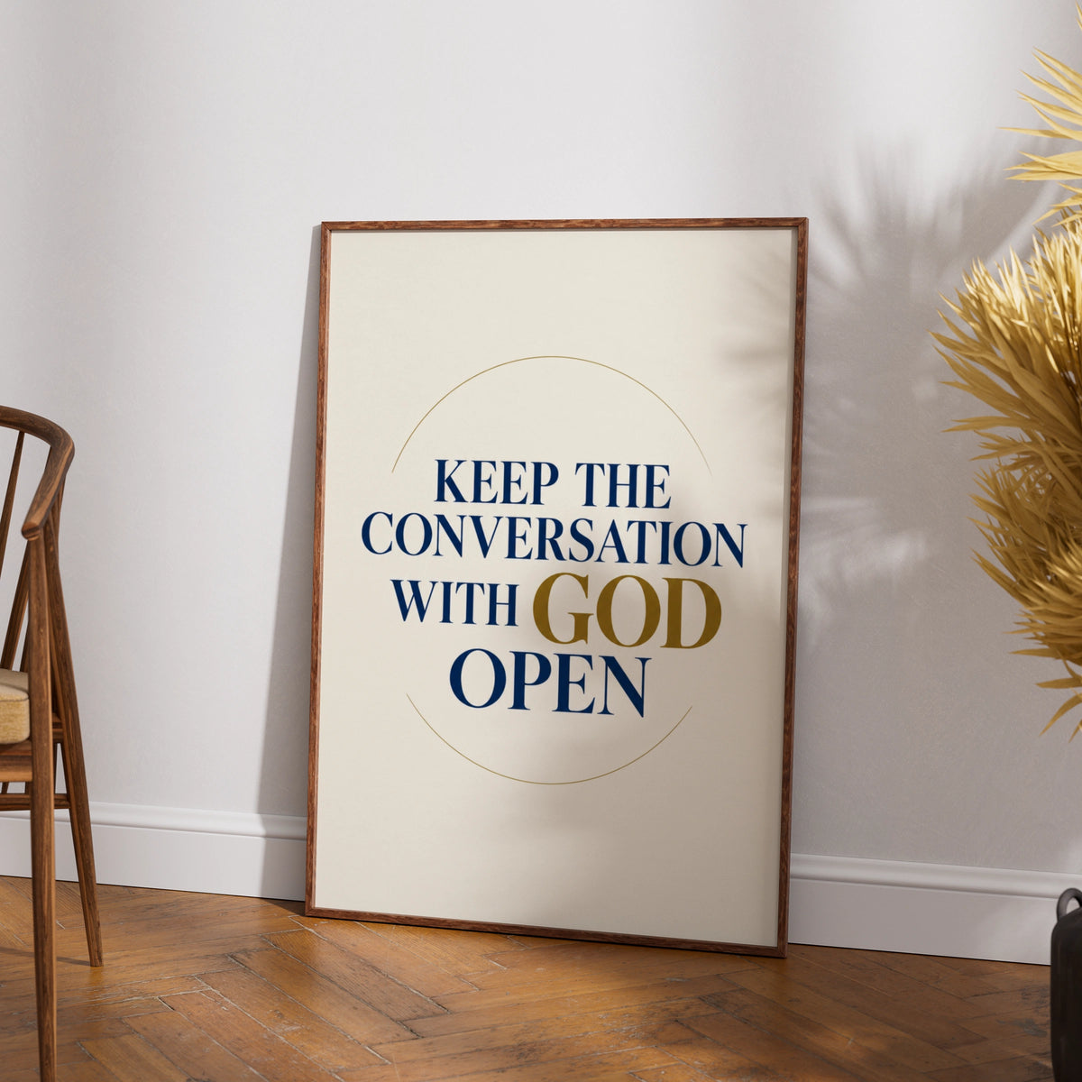 Keep The Conversation With God Open Prayer Poster, Christian Faith Wall Art