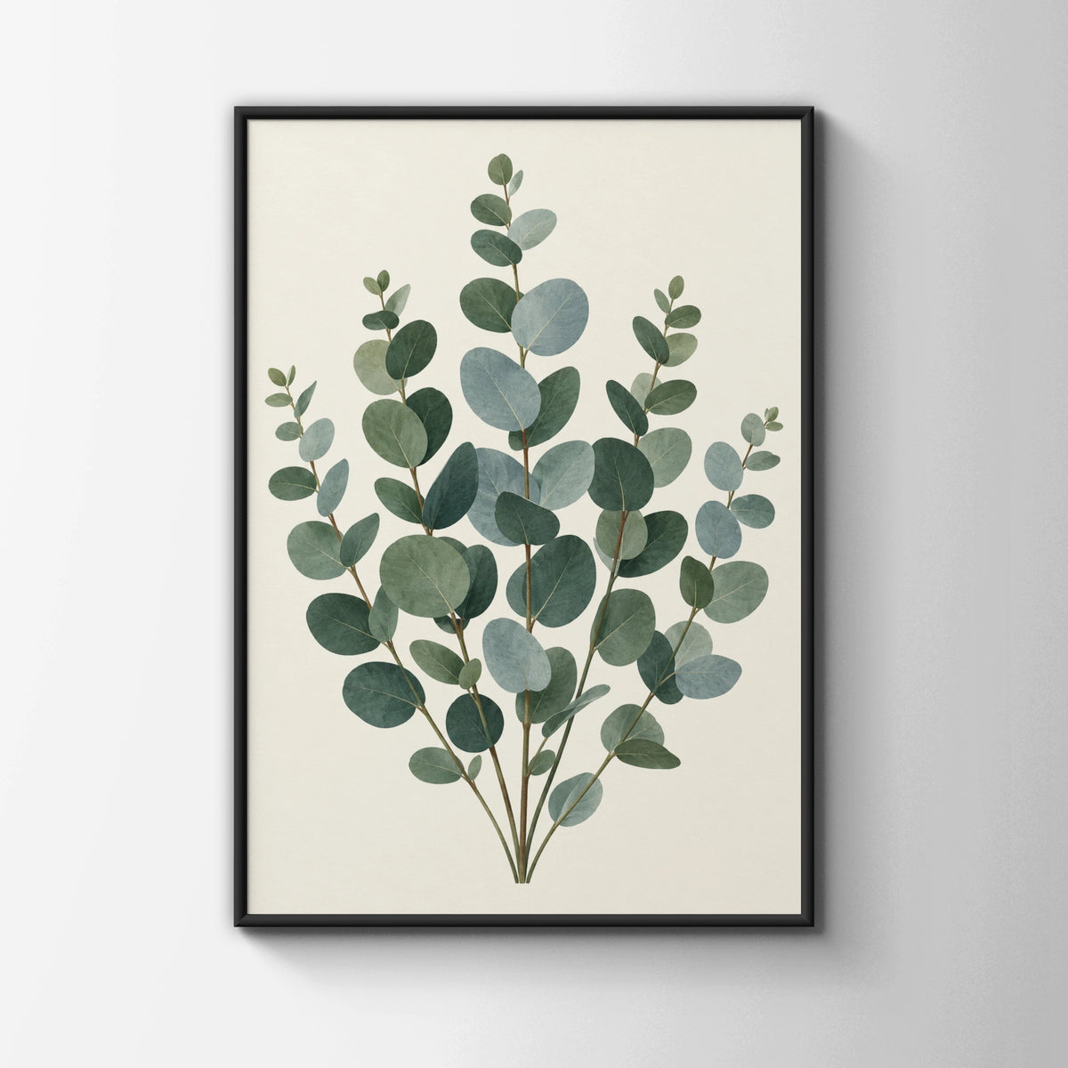 Eucalyptus Botanical Print, Green Leaf Wall Art, Minimalist Nature Poster, Boho Home Decor