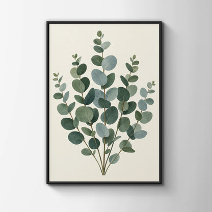 Eucalyptus Botanical Print, Green Leaf Wall Art, Minimalist Nature Poster, Boho Home Decor