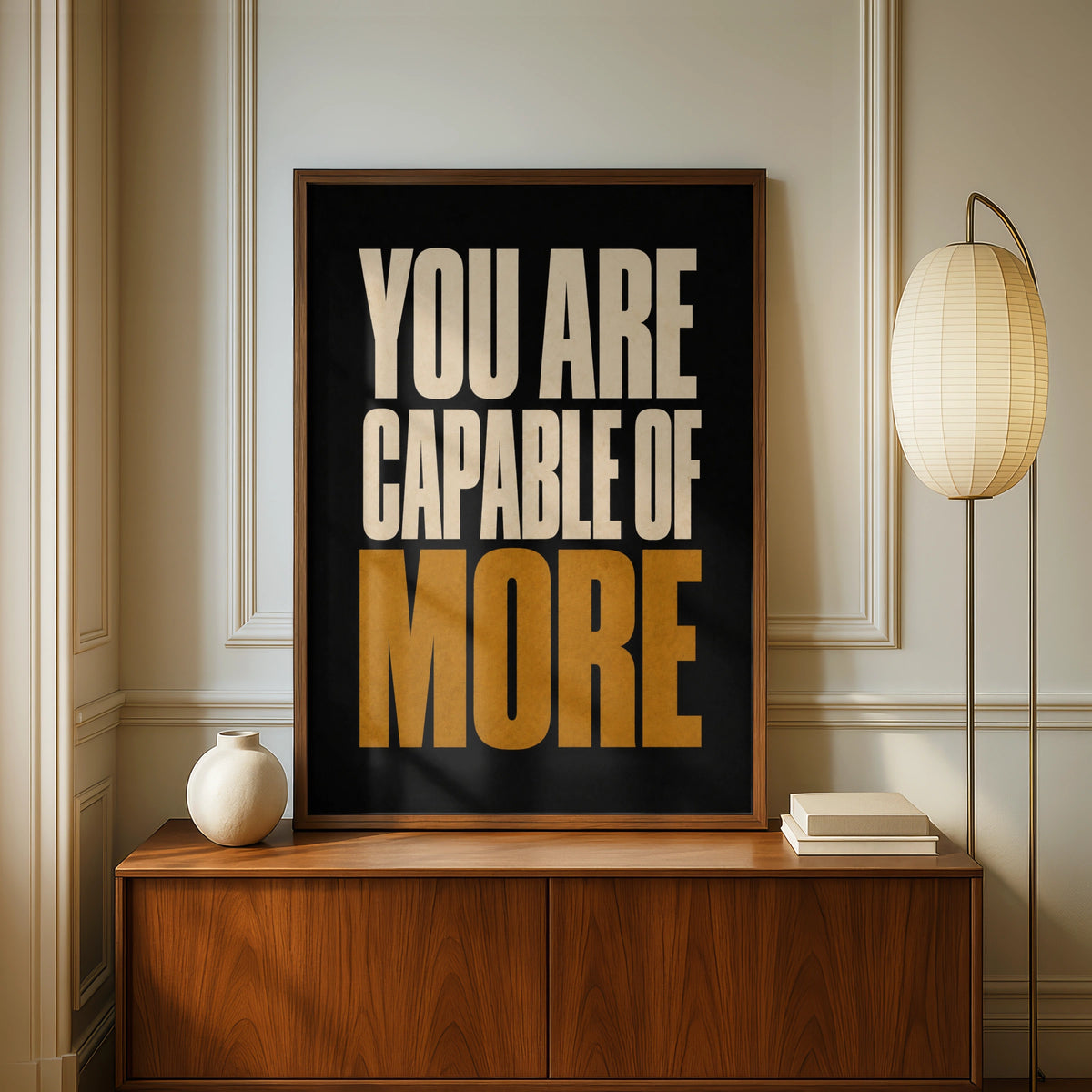 You Are Capable of More Motivational Quote Poster, Bold Typography Wall Art Print