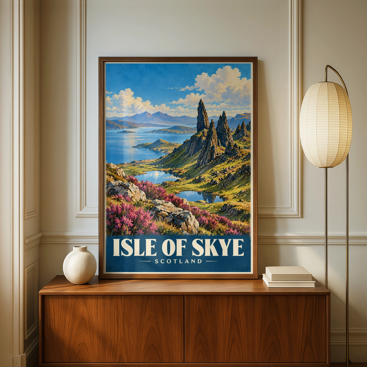 Isle of Skye Scotland Poster, Old Man of Storr Travel Print, Scottish Highland Wall Art
