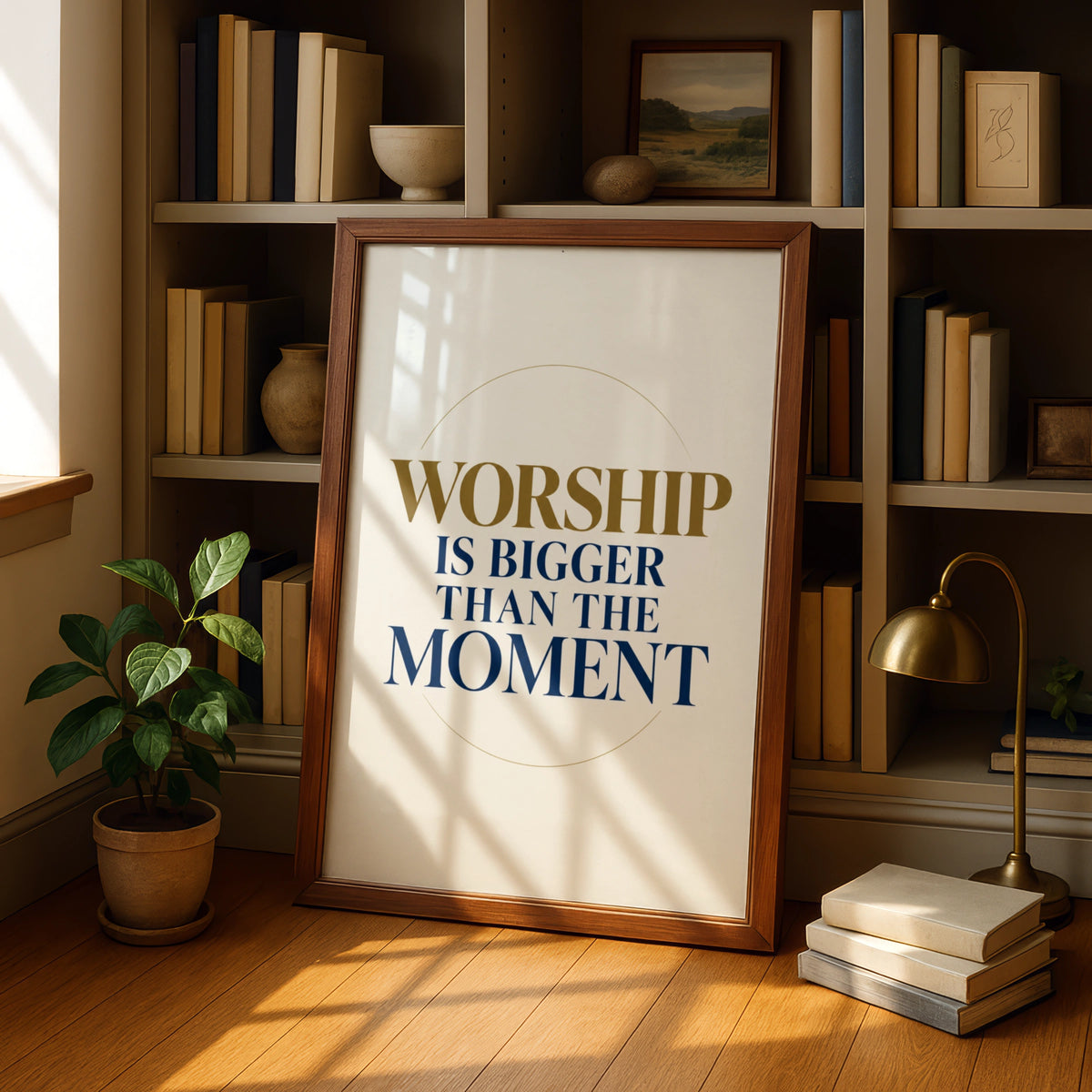 Worship Is Bigger Than The Moment Poster, Christian Wall Art, Faith Quote Print