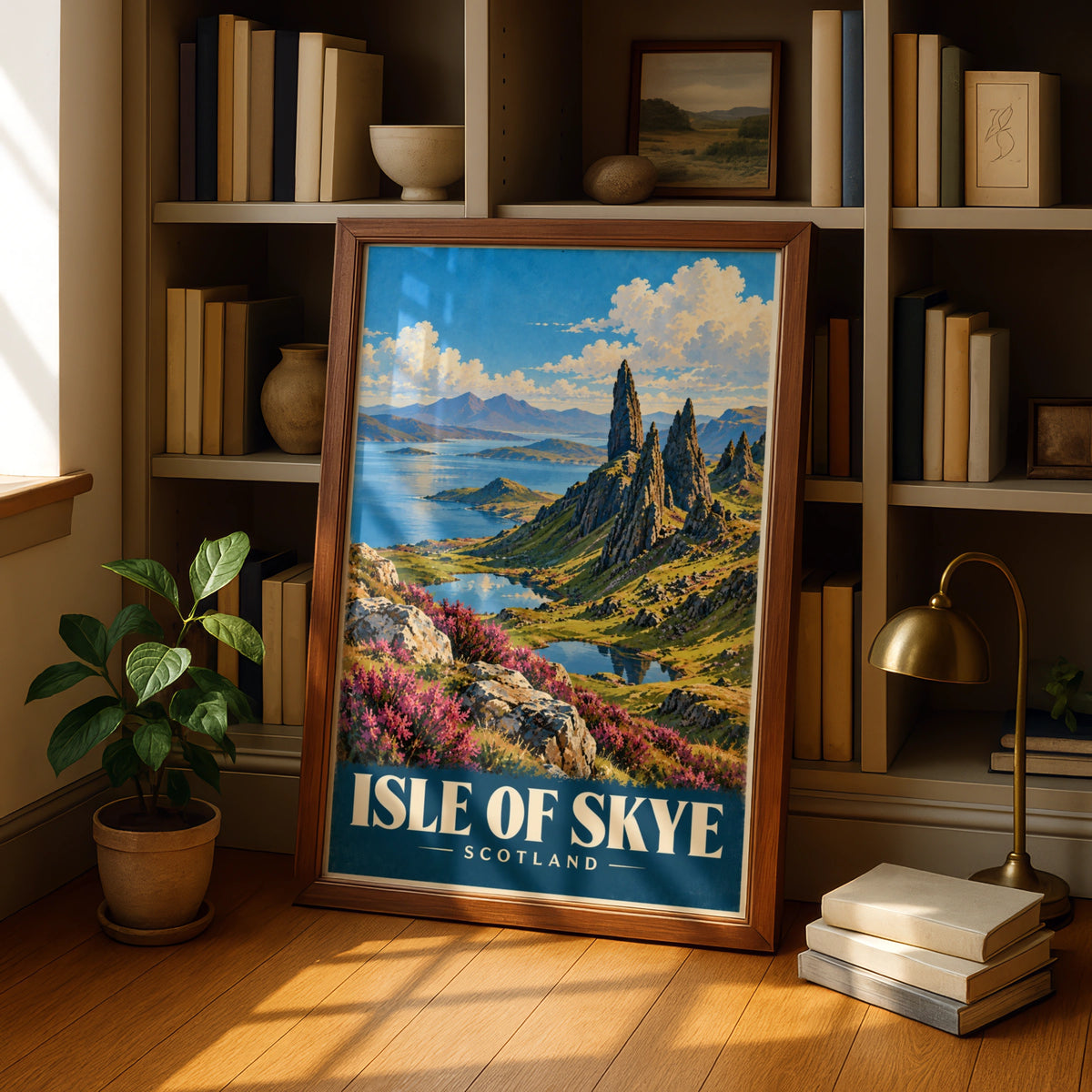 Isle of Skye Scotland Poster, Old Man of Storr Travel Print, Scottish Highland Wall Art