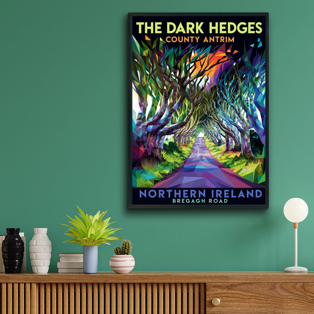 Dark Hedges Poster, County Antrim Northern Ireland Travel Print, Bregagh Road Wall Art