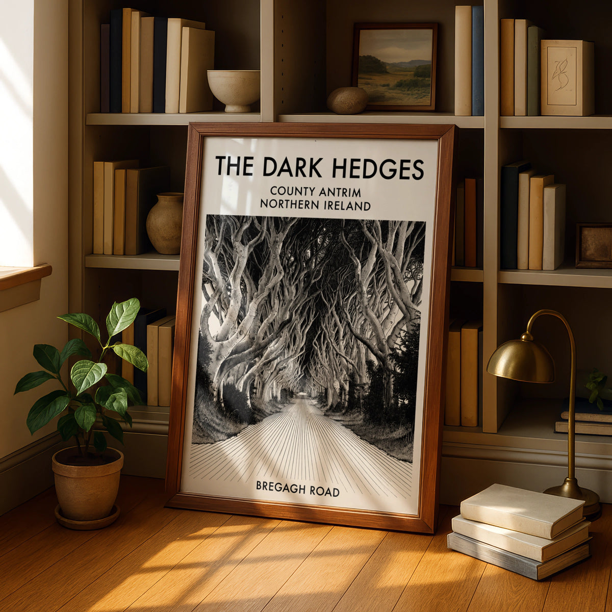 The Dark Hedges Poster, County Antrim Northern Ireland, Bregagh Road Wall Art Print