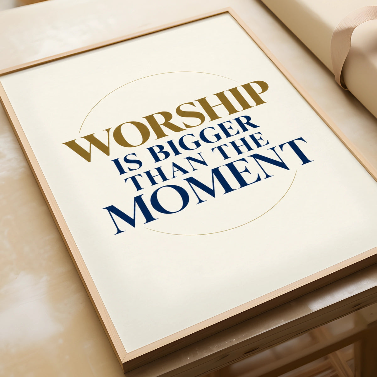 Worship Is Bigger Than The Moment Poster, Christian Wall Art, Faith Quote Print