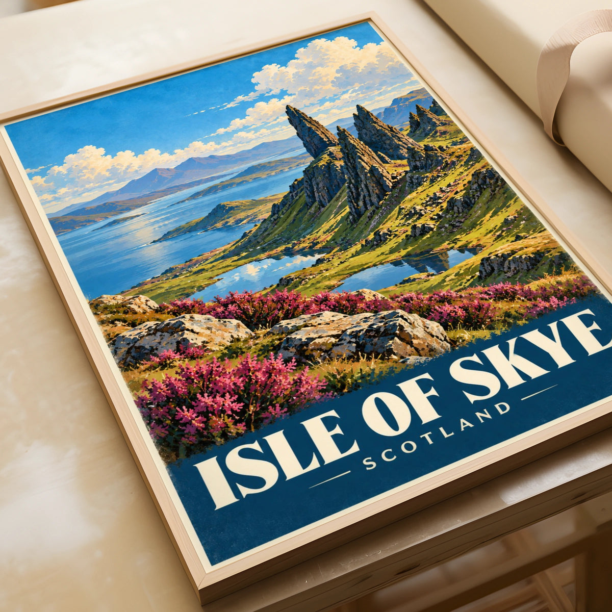 Isle of Skye Scotland Poster, Old Man of Storr Travel Print, Scottish Highland Wall Art