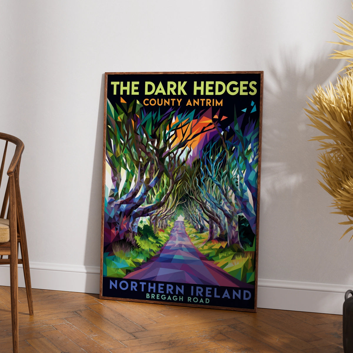 Dark Hedges Poster, County Antrim Northern Ireland Travel Print, Bregagh Road Wall Art