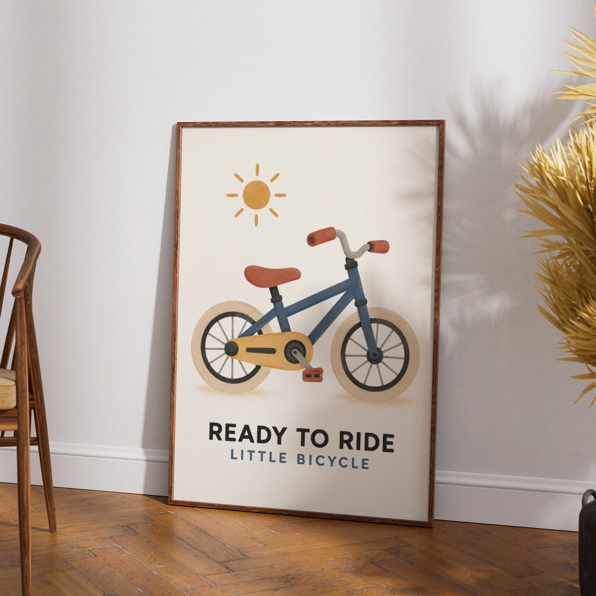 Ready To Ride Little Bicycle Kids Poster, Children's Bike Wall Art, Nursery Print