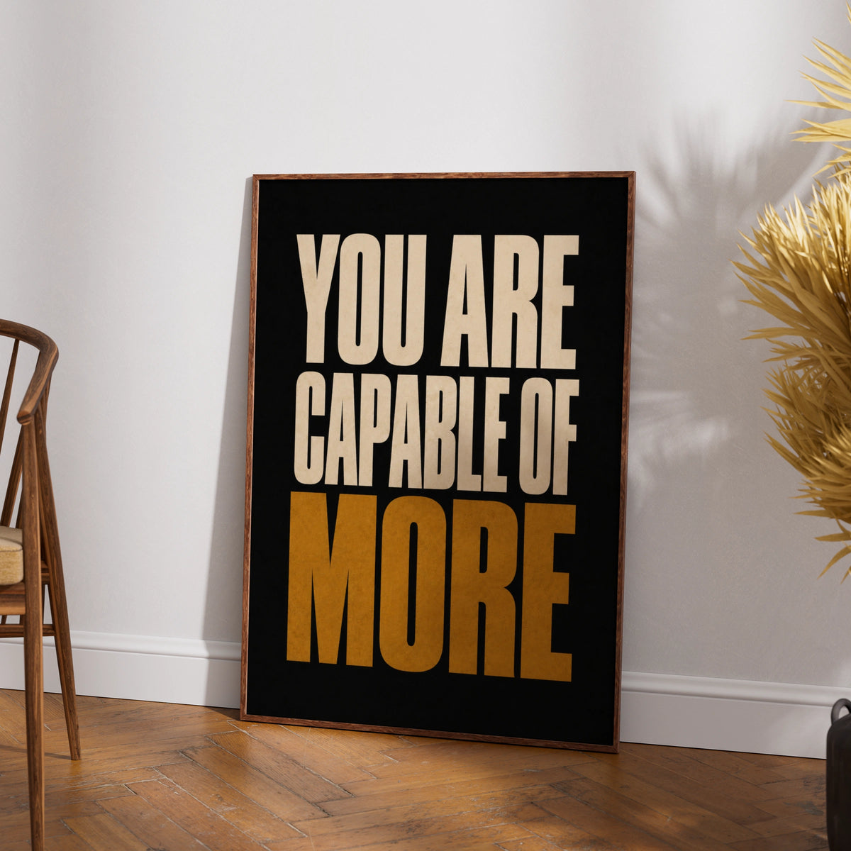 You Are Capable of More Motivational Quote Poster, Bold Typography Wall Art Print