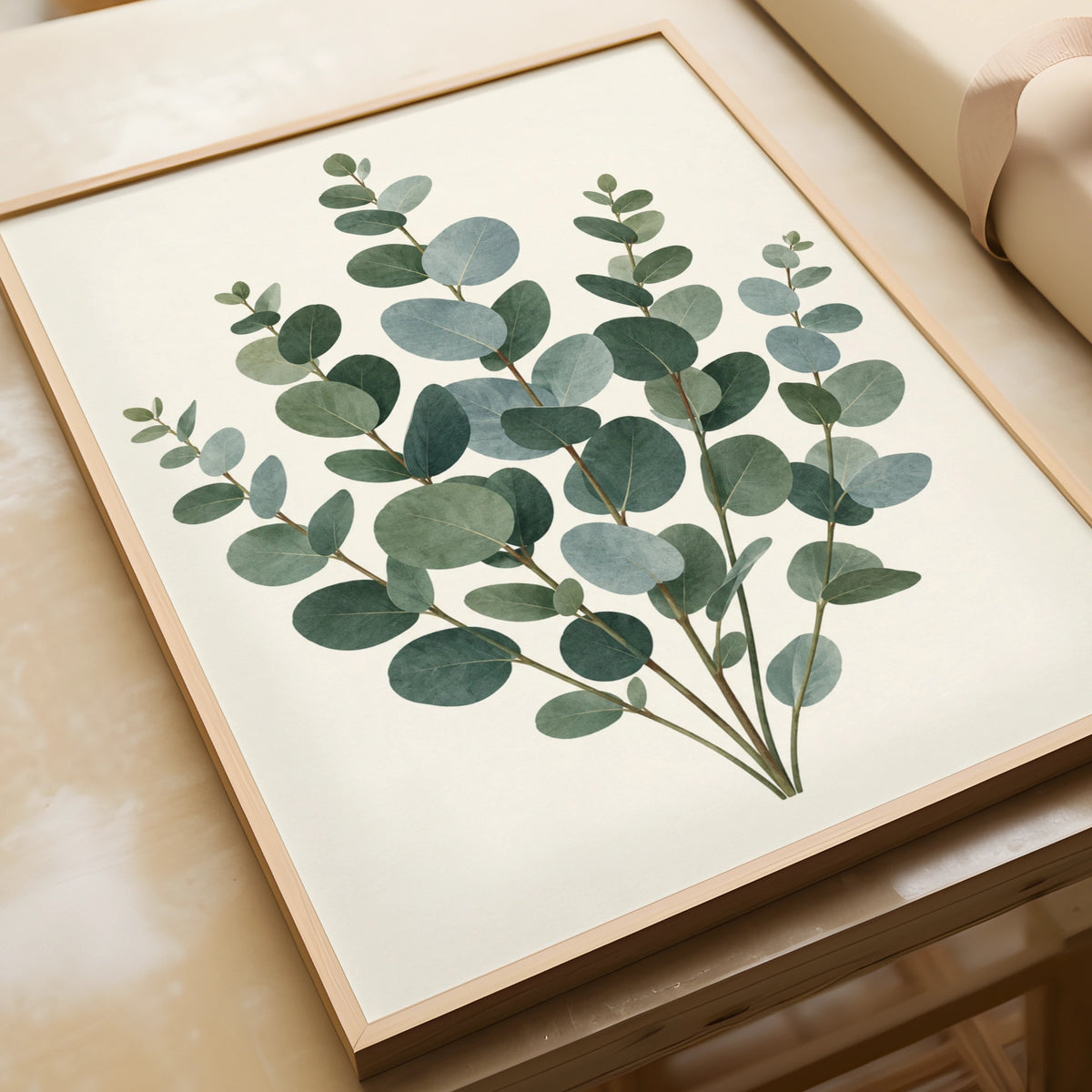 Eucalyptus Botanical Print, Green Leaf Wall Art, Minimalist Nature Poster, Boho Home Decor