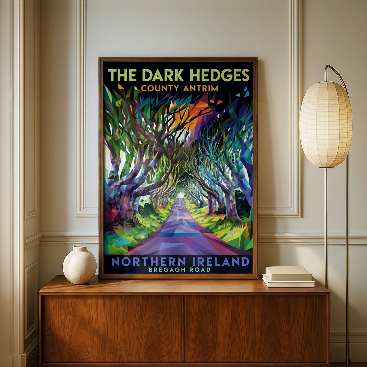 Dark Hedges Poster, County Antrim Northern Ireland Travel Print, Bregagh Road Wall Art