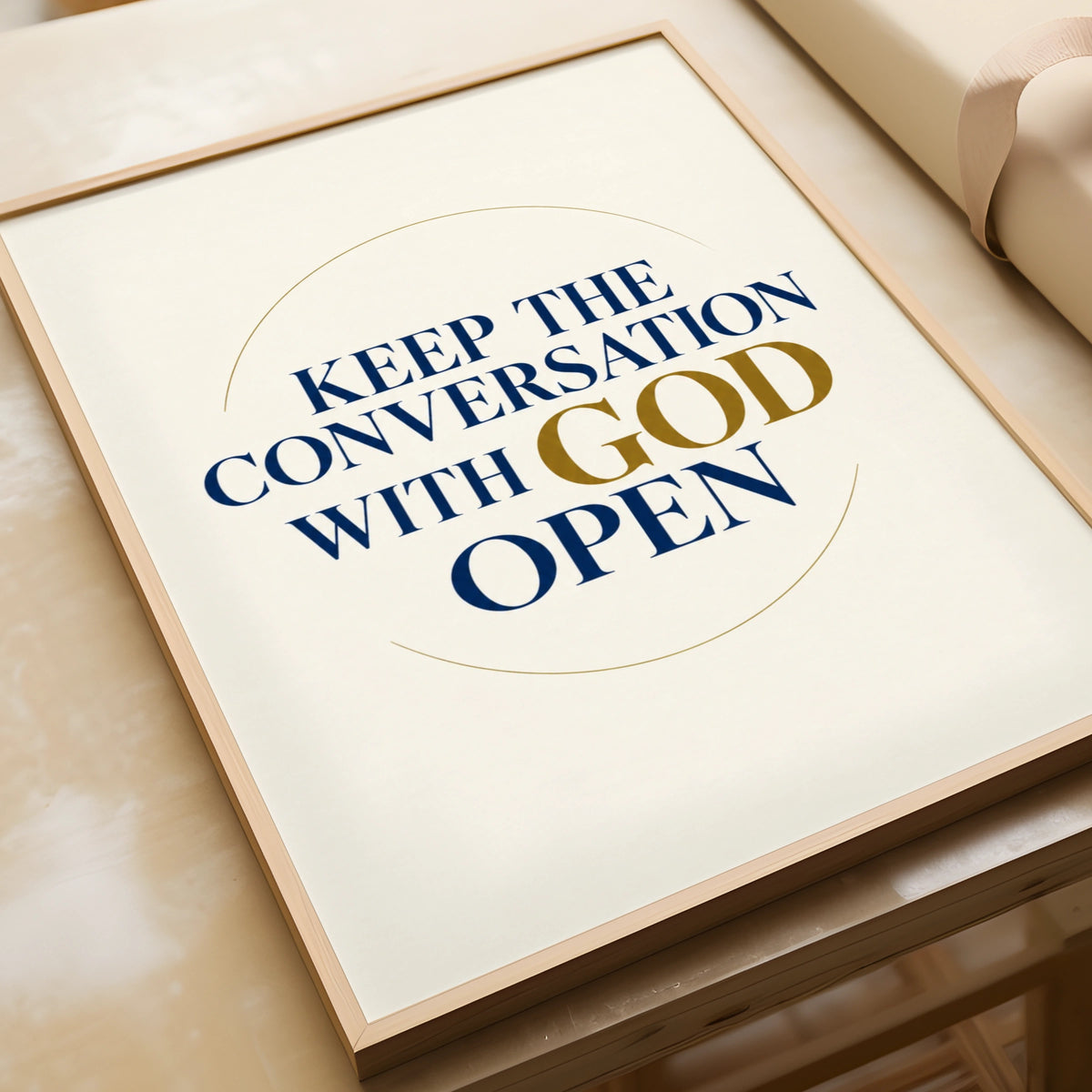 Keep The Conversation With God Open Prayer Poster, Christian Faith Wall Art